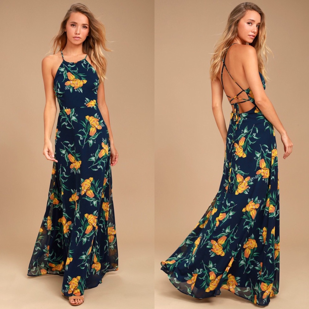 Lulu’s Floral Maxi Dress